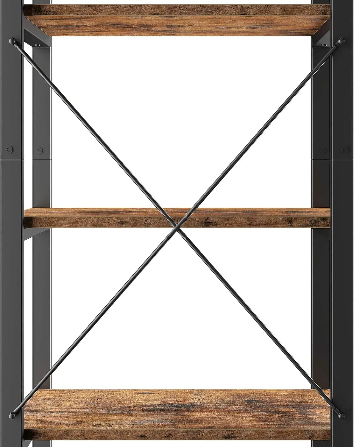 Rak Buku IRONCK Rak Tangga 5 Tingkat 110 Lbs atau Rak Rak Buku Gaya Industri Antik untuk Dekorasi Rumah, Dekorasi Kantor