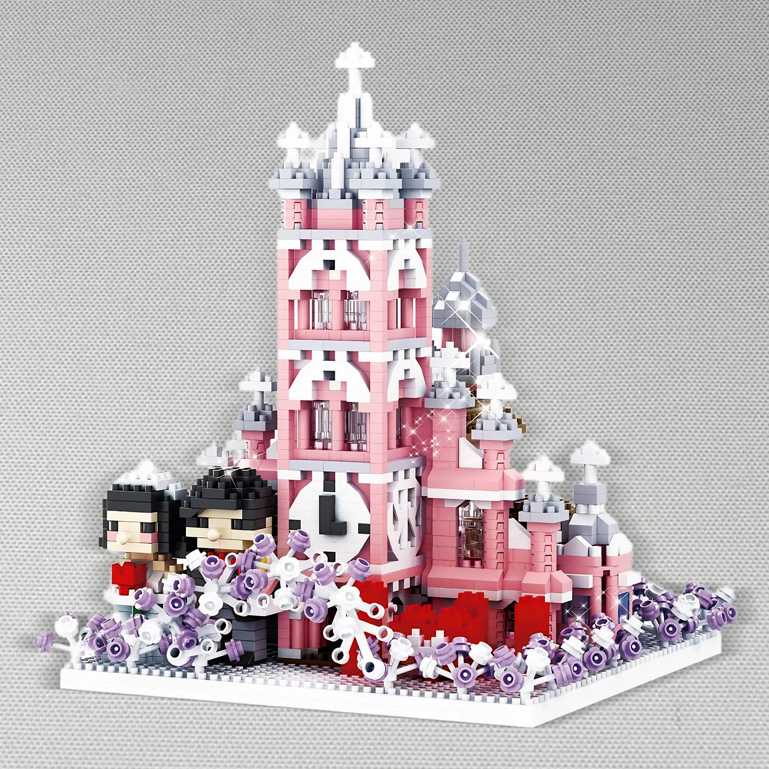 

Sacred Heart Church Bride and Groom Pink Castle, Showcase Decoration, Promote Creativity and Cognitive Growth, Gift for Girls