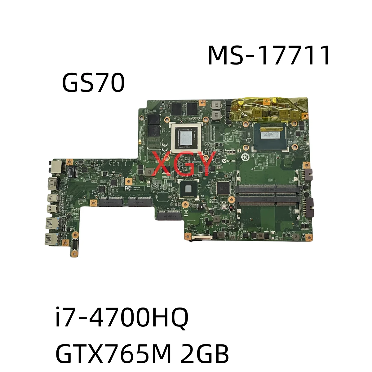 

Original FOR MSI GS70 GS70-20D laptop Moederbord MS-17711 MS-1771 SR15E I7-4700HQ CPU HM87 GTX765 100% Testing Perfect