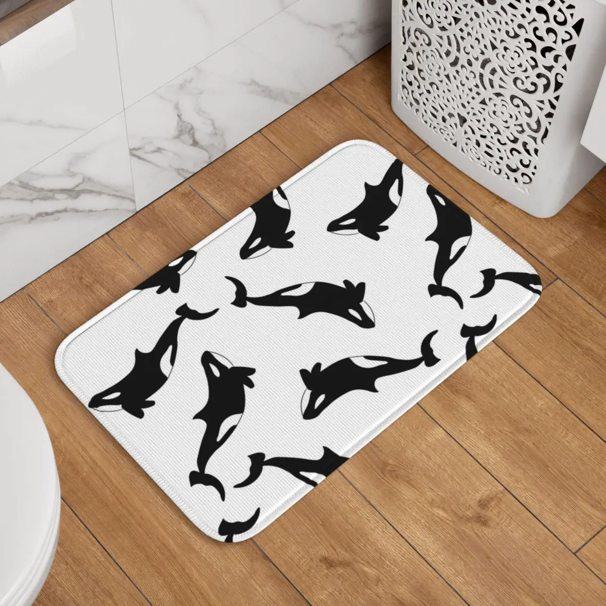 Orca Killer Whale Doormat Water oil proof Carpet Rug Kitchen Entrance Home Floor Mat for Bathroom Footpad Mats
