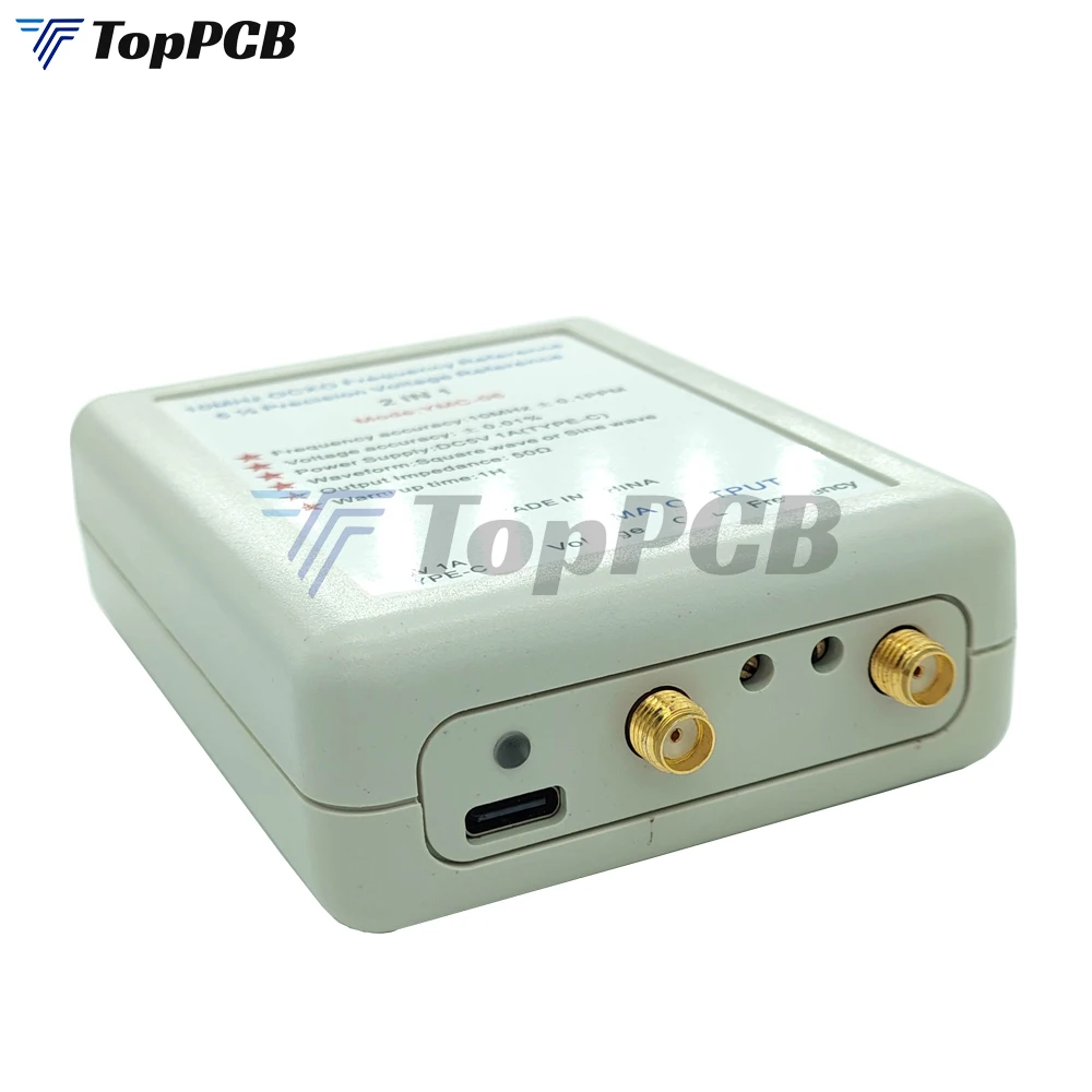 5V 1A Type-C 10MHz OCXO Frequency Voltage Reference Square Wave Constant Temperature Crystal Oscillator Volt Calibration