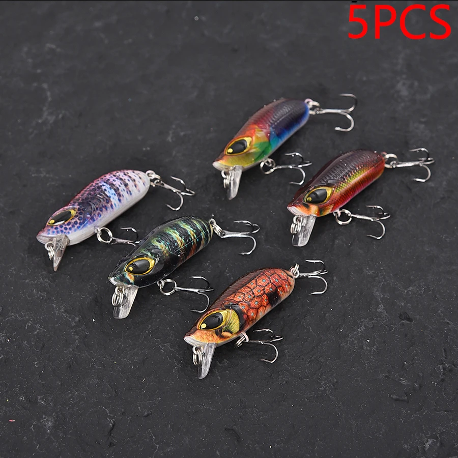 

5 шт. плавающая искусственная приманка, воблеры для рыбы, щуки, карпа, сома, джеркбейт, гольян, приманка для плавания, воблеры, набор рыболовных приманок Topwater