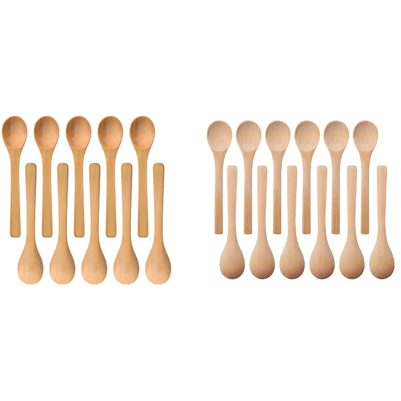 30 Pieces Mini Wooden Spoon Small Soup Spoons Serving Spoons Condiments Spoons Wooden Honey Teaspoon