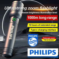 Philips 2025 New 3200 Lumens Led Flashlight, Portable Strong Bright Flashlight, Suitable for Outdoor Camping, Hiking and Self-Defense