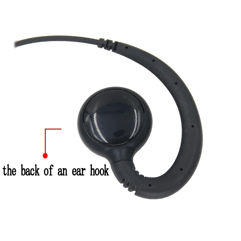 Auricular con micrófono para Motorola Radio XIR P8268, negro, con gancho para la oreja, DP4400, P8200, APX4000, APX2000, APX6000, XPR6300, DGP5550