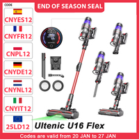 Ultenic U16 Flex Cordless Vacuum Cleaner, 45000Pa Suction, 60mins Runtime, GreenEye Technology, Folding Tube, Anti-Tangle Brush