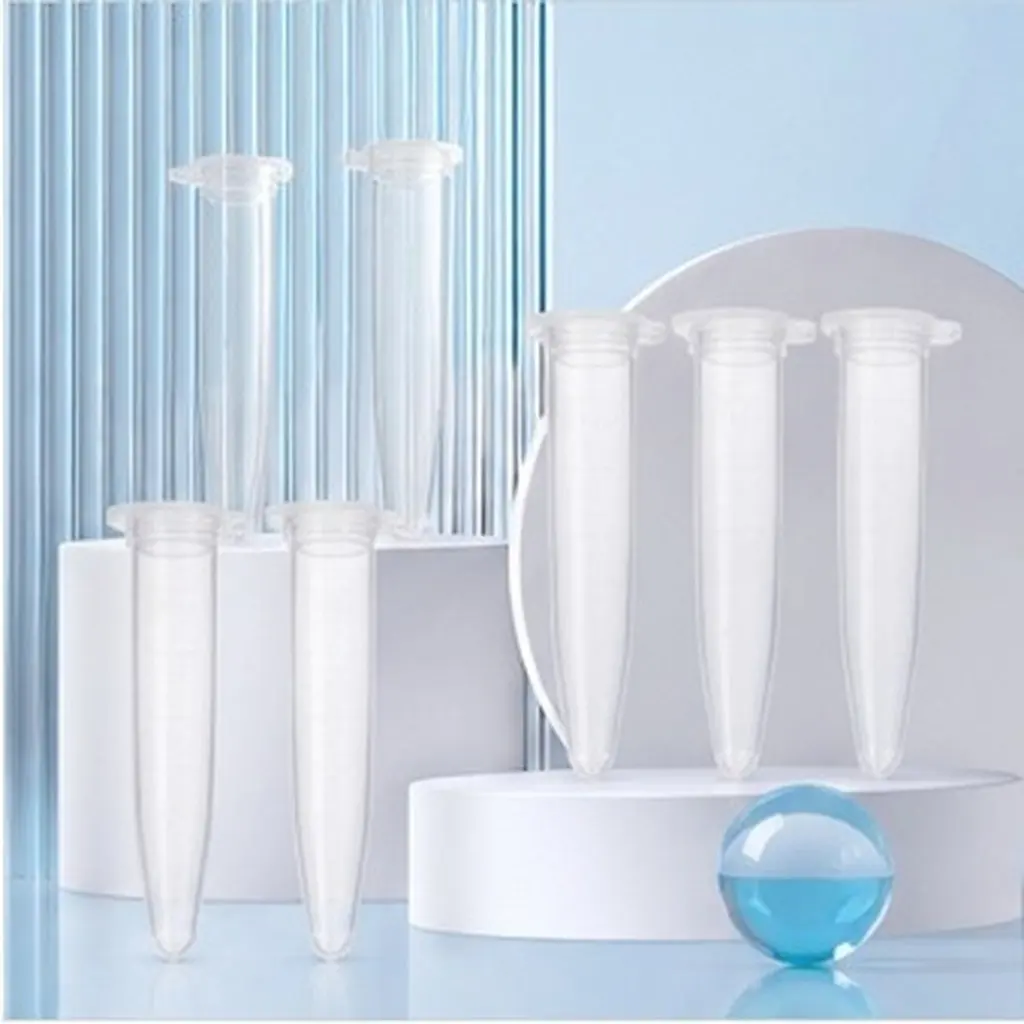 300Pcs Plastic Clear Microcentrifuge Tubes Graduated Markings Laboratory Sample Storage Tubes Vial Liquid Dispensing