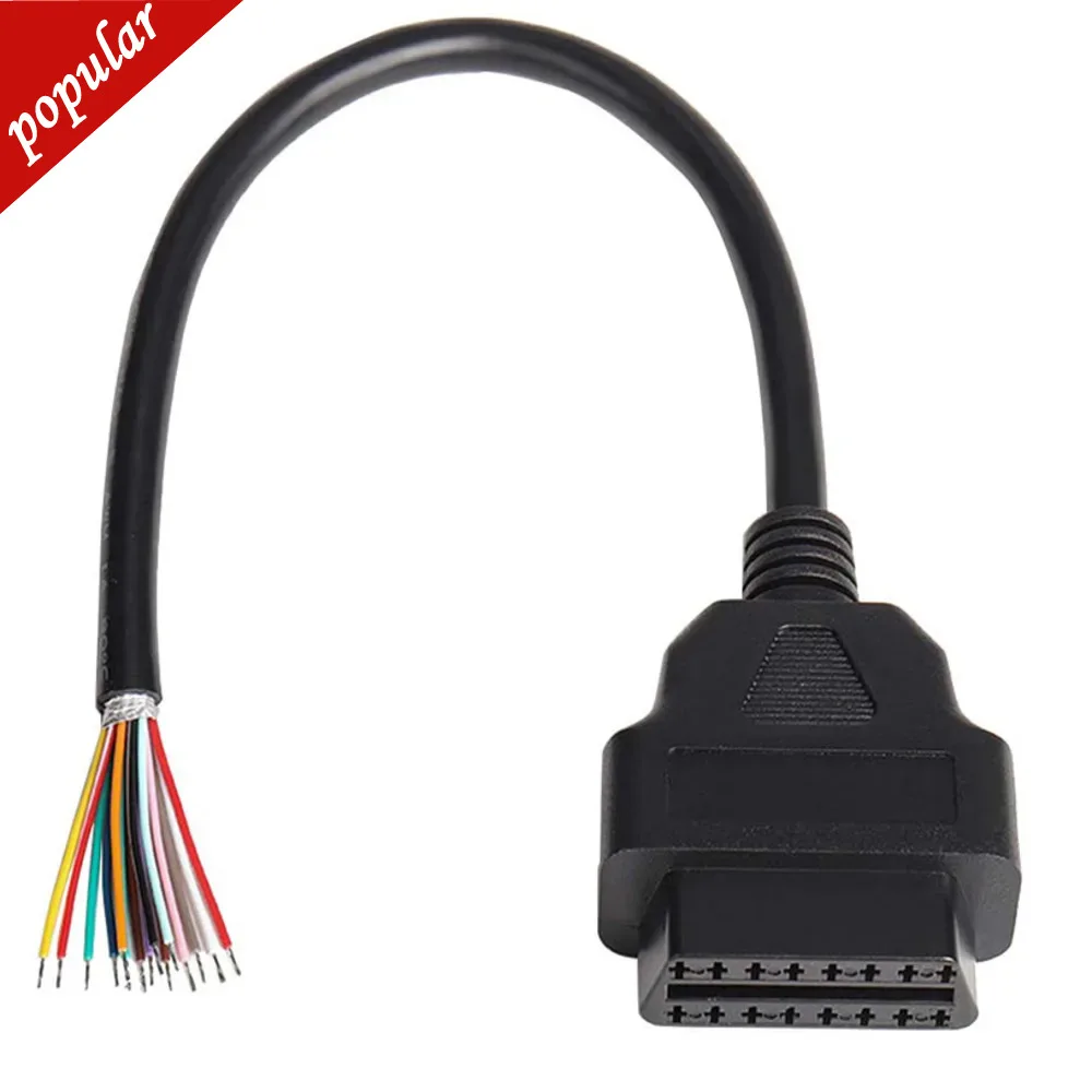 OBD2 16Pin Female Cable Male Plug Connector For ELM327 Extension Adapter OBD Cable OBDII 16 Pin OBD 2 Adaptor Opening male Cable