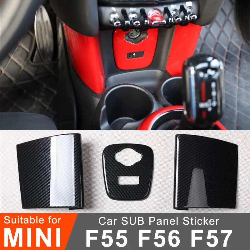 Car USB Panel Decorative Sticker For MINI ONE Cooper S F55 F56 F57 Car Interior Modification Accessories Colour Change Stickers