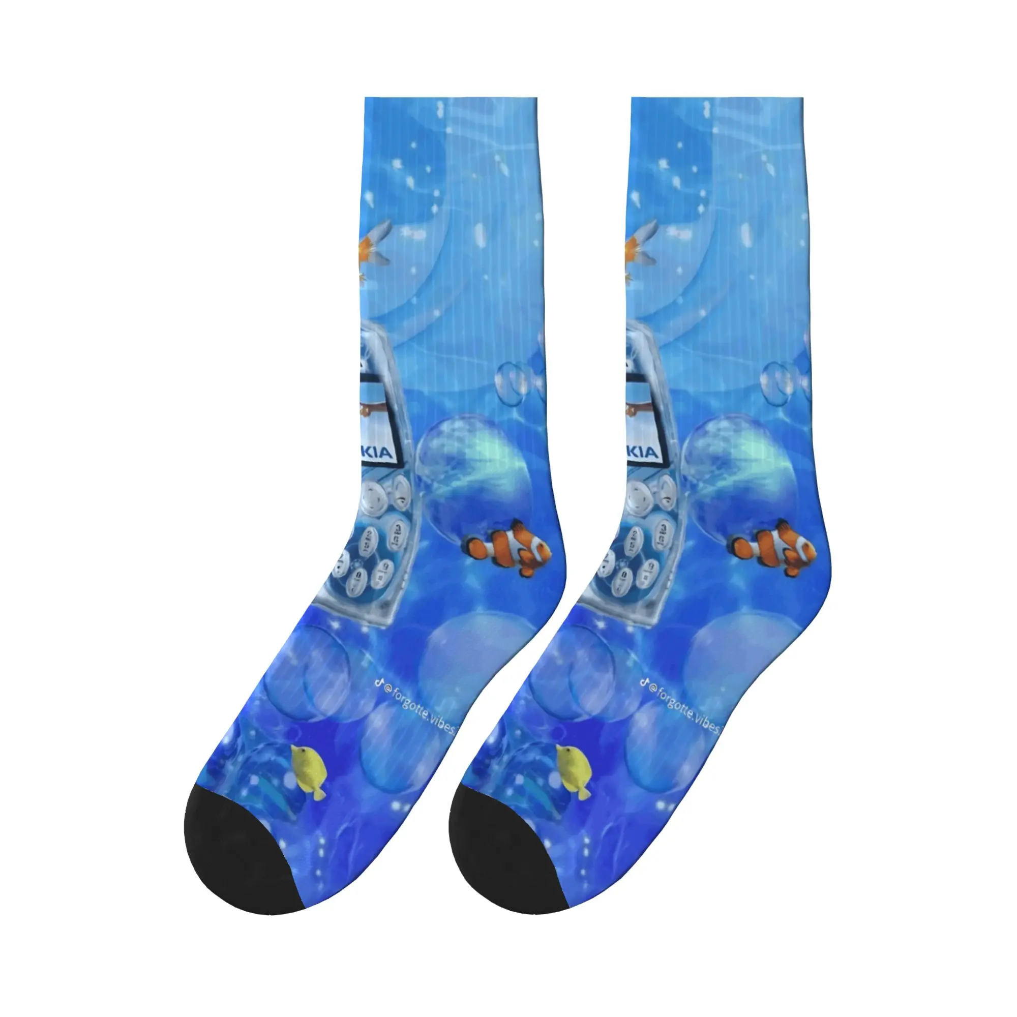 

Frutiger Aero dolphin Socks Funny Stockings Autumn Anti Skid Men Socks Medium Soft Design Outdoor Socks
