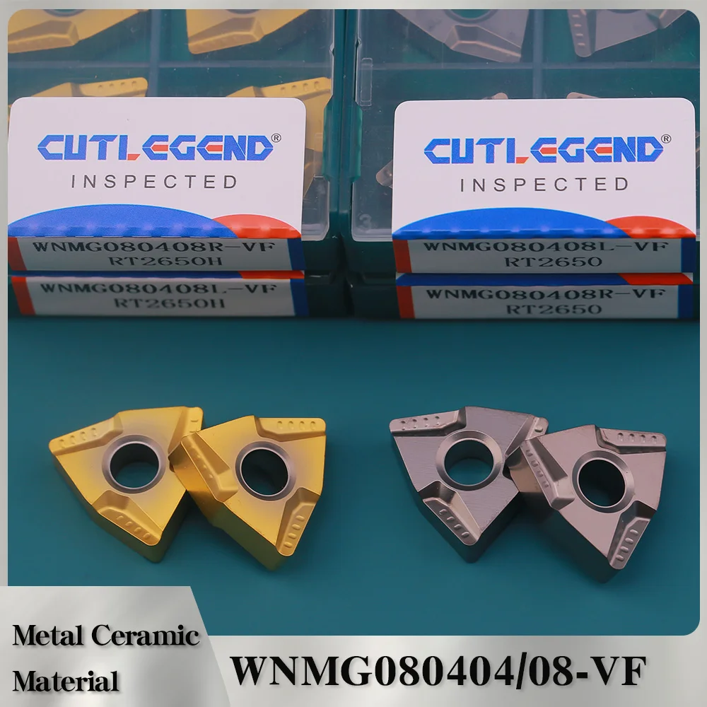 

10PCS CNC Turning Tools Ceramet WNMG080404L/R WNMG080408L/R VF Cermet CNC Metal Ceramic Lathes Turning Insert for Cutting Steel