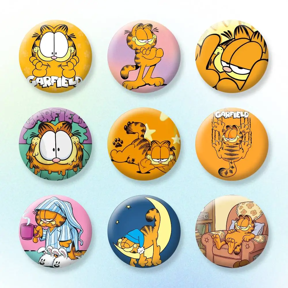 

Cute G-GarfieldS-s Cat Brooches Cartoon Badge Pins Backpack Hat Accessories Friend Gift