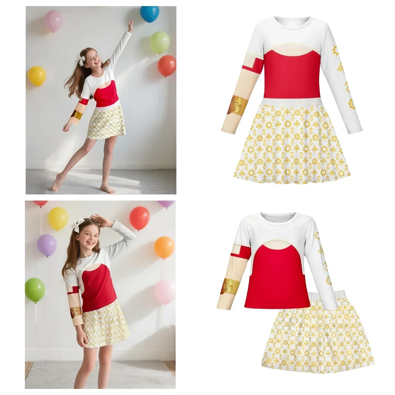 

Girls Zombies4 Halloween Costumes Girls Cosplay Costume Cute cartoon style Girls Summer 2025 Collection of New Dresses