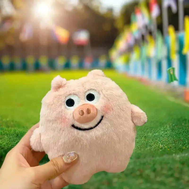 

1 Piece Bag Charm Keychain Cute Pink Pig Bacon Plush Doll Toy Hand Puppet Backpack Pendant Soft Stuffed Animal Toy For All Ages