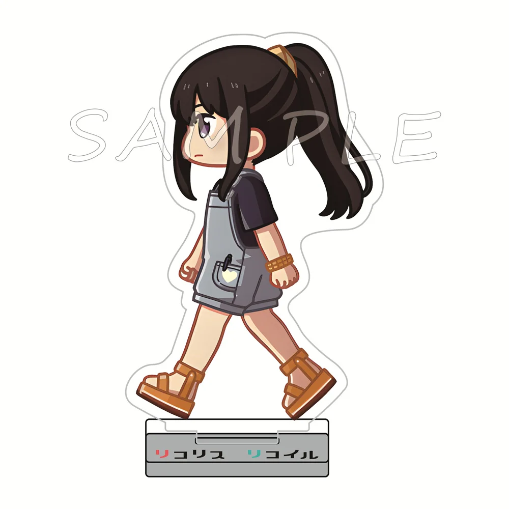 Lycoris Recoil 10cm Acrylic Stand Figures Keychain Walking Original Anime Desktop Tabletop Decor Otaku Fans Collectible Gift