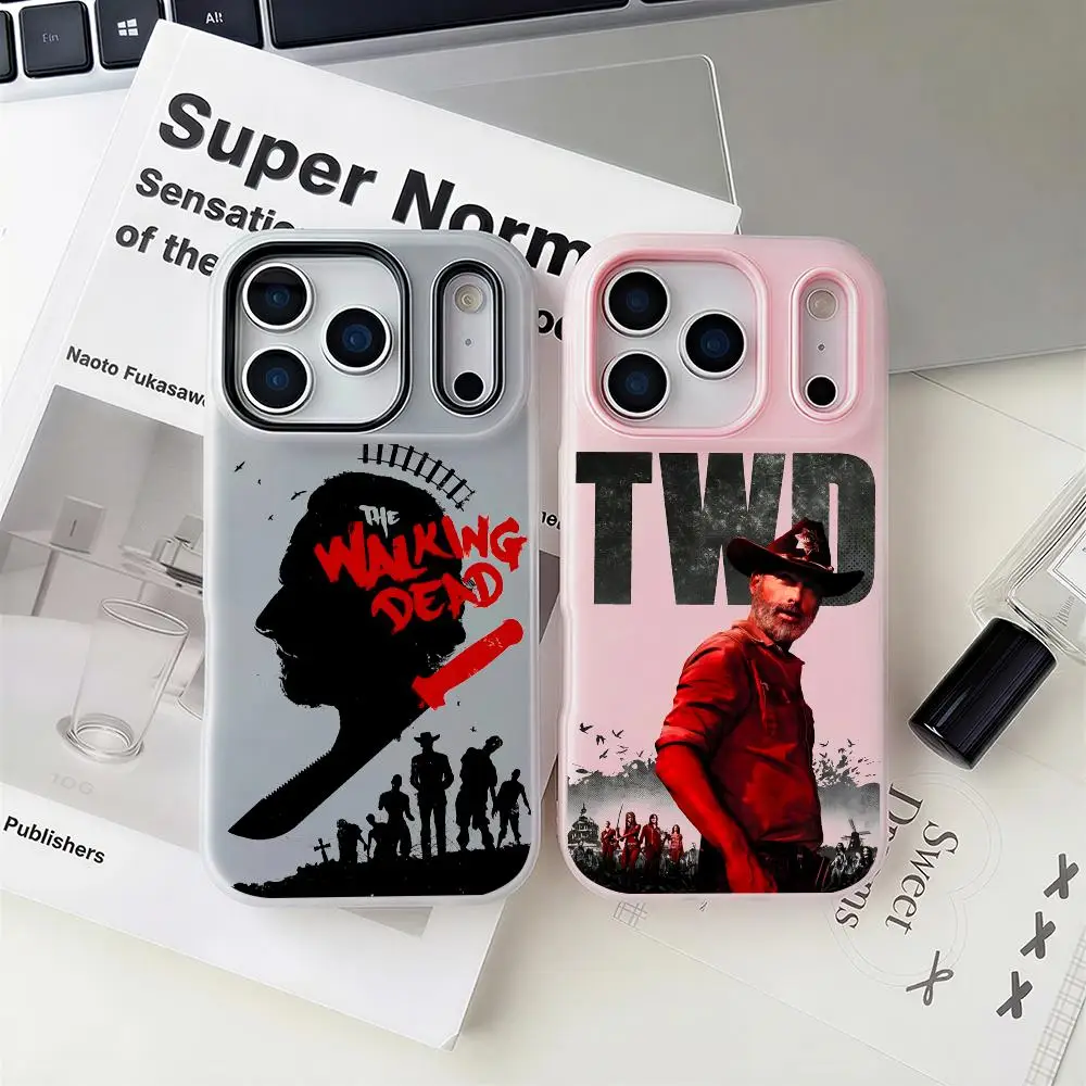 

Zombie The Walking Dead Phone Case 2-in-1 Detachable Clear Case with Slot for Cards & Photos iPhone 12-17