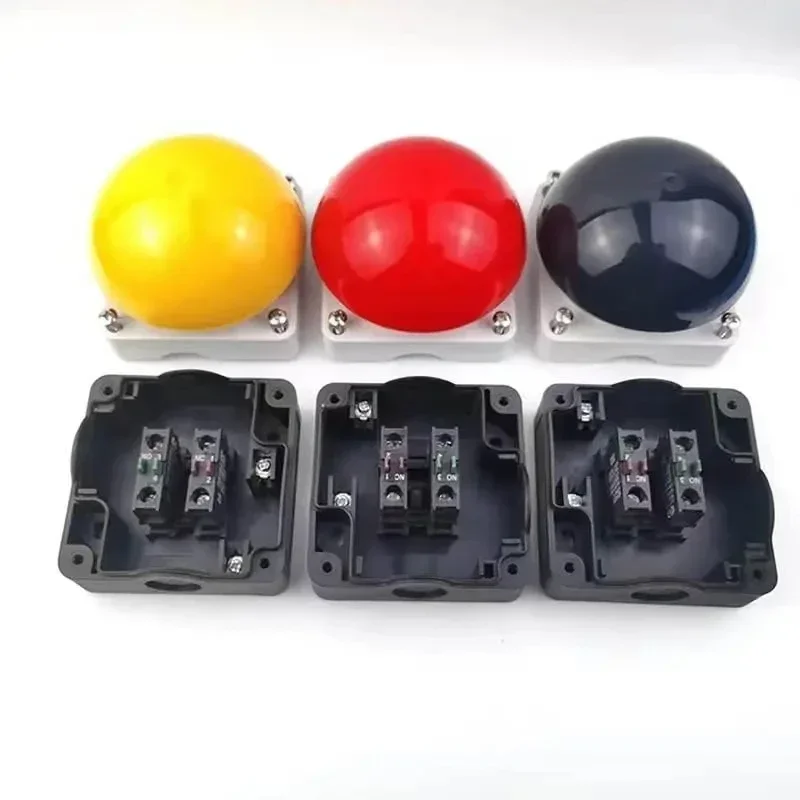 1/5/10 Pcs EFAK Mushroom Push Button Switch IP67 Watproof AC/DC Emergency Stop Self Reset Foot Pedal Hand Racket 1NO+1NC