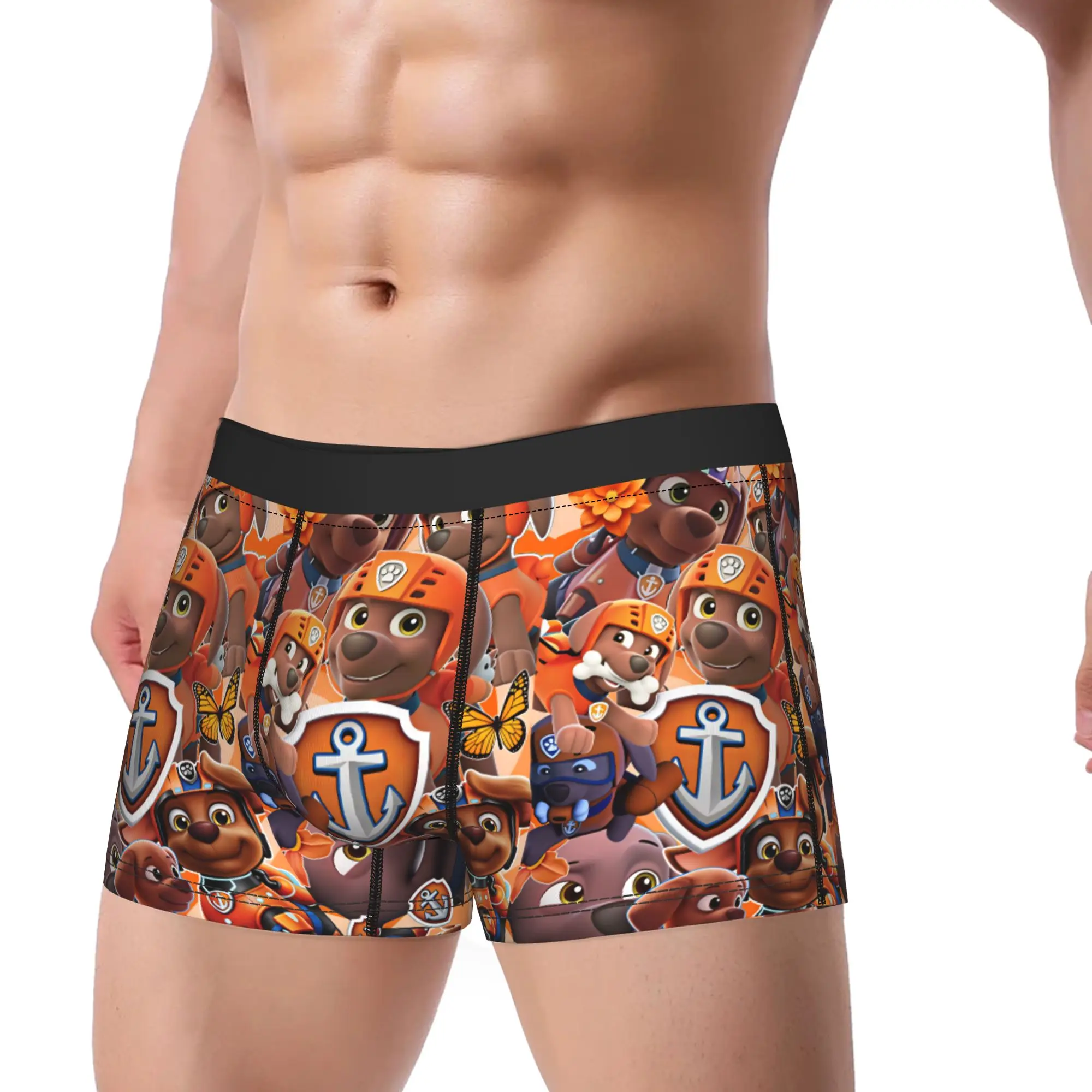 Paw Dogs Zuma Character Underwear  Men's Boxer Brief Breathable Boxershorts Quality Customs Oversize Panties