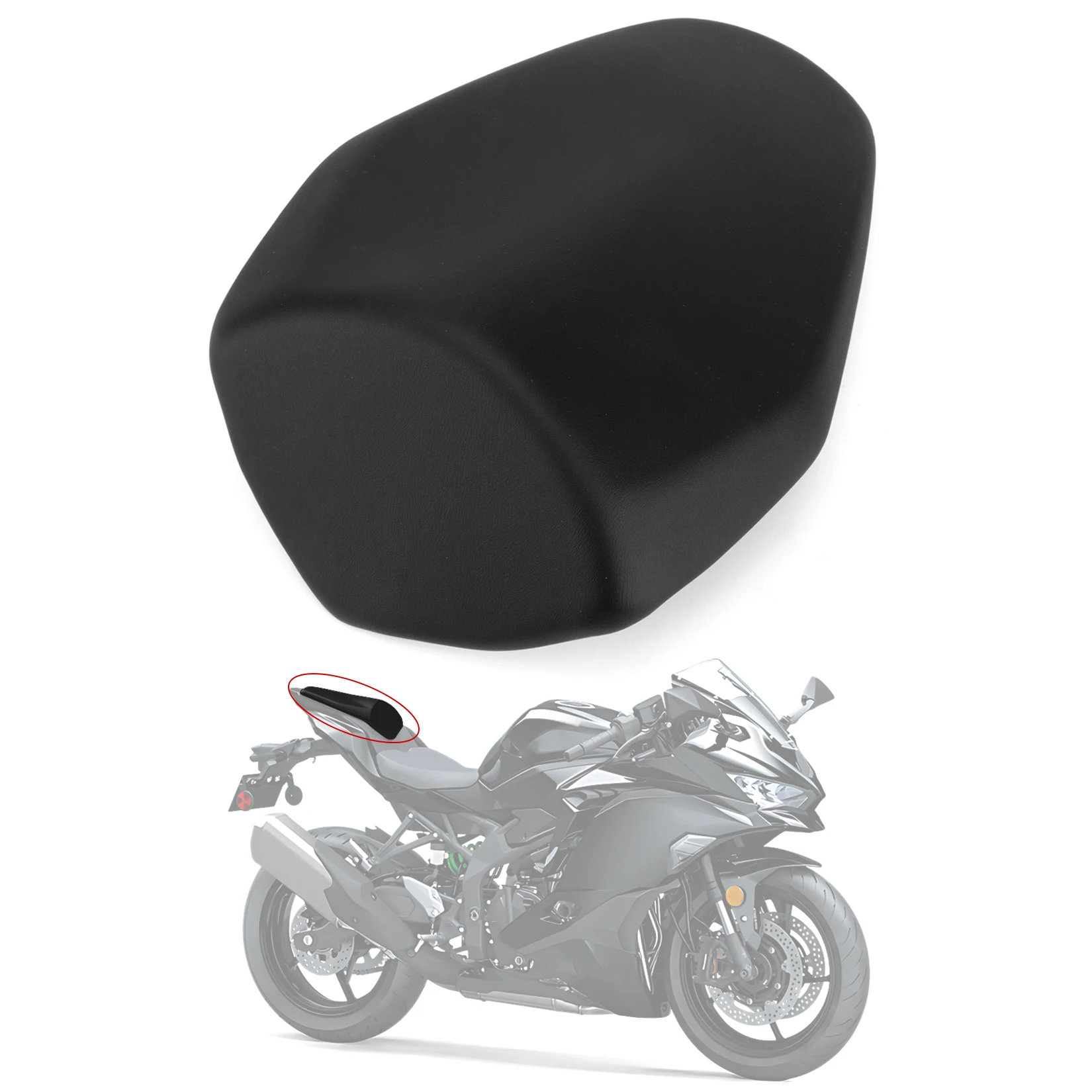 

Motorcycle Black Rear Passenger Seat Pillion ZX4R Seat Accessories for Kawasaki Ninja ZX4R ZX4RR 2023-2024