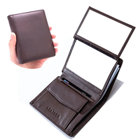 Genuine leather men's wallet RFID anti-theft retro cowhide business credit card holder purse for men