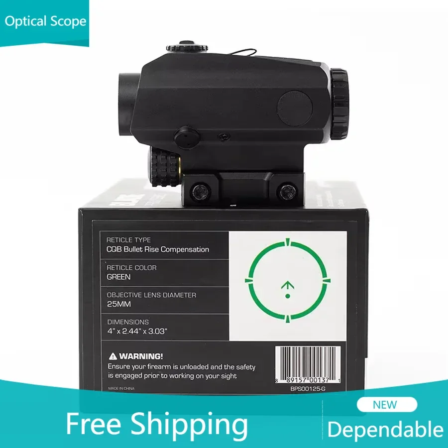 

Tactical Blade Prism Scope 1X25 Bullet Rise Compensating Reticle Compensates for Optic Height Over Bore IR BRC Reticle