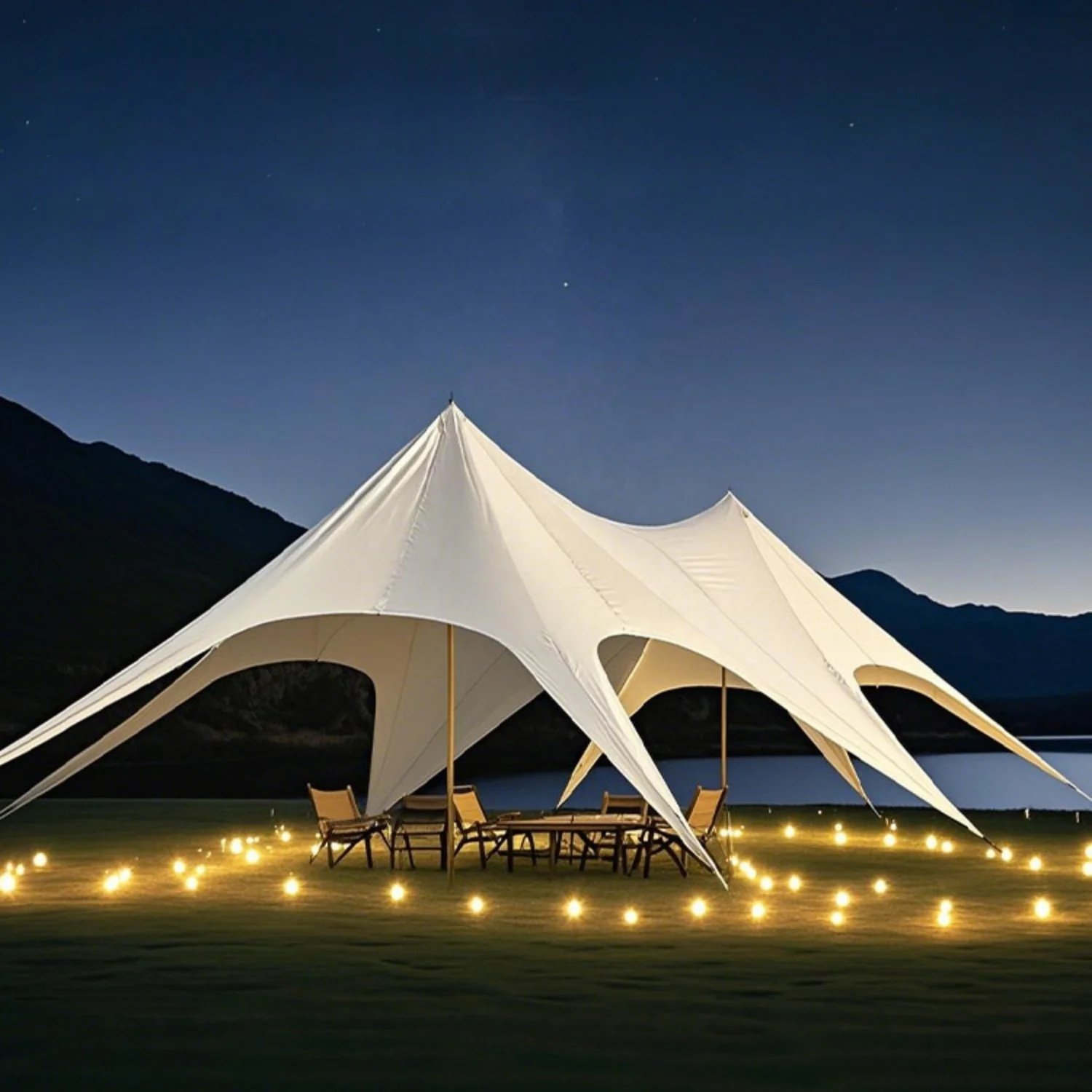 

Large Spacious Outdoor Waterproof Sun Shelter Garden Canopy Tent Foldable Hotel Camping Canopy Tarp Tent For Leisure Time