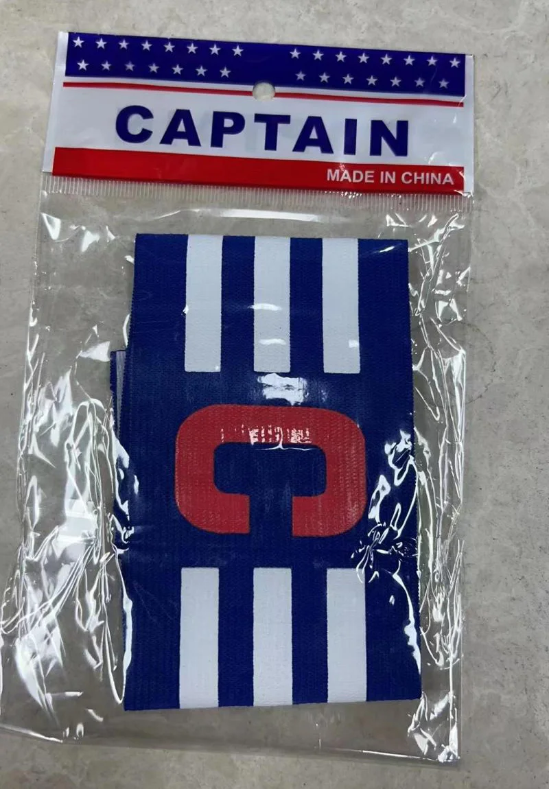 フリーサイズサッカーキャプテンアームバンドフットボールクラブチームマッチプレーヤーリーダー調節可能なスリーブバッジ明るい色 3 ラインアームバンド