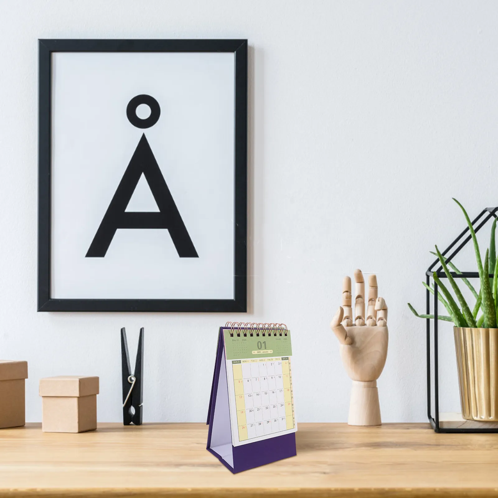 

Настольный откидной календарь-ежедневник 2025 в простом стиле, ежемесячный, для заметок, маленький настольный календарь, украшение для рабочего стола, органайзер для офиса и учебы