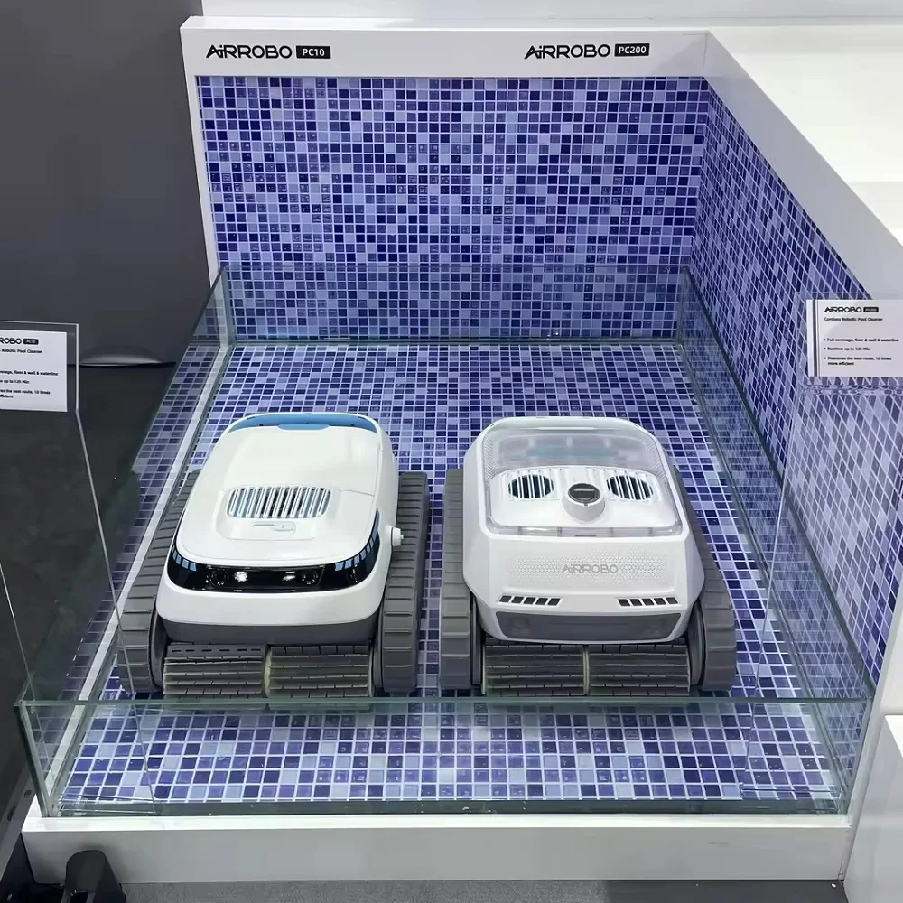 AIRROBO PC200 APP Remote Control Cordless Swimming Pool Cleaning Robot Automatic Climbing Wall Robotic Underwater Filter Cleaner