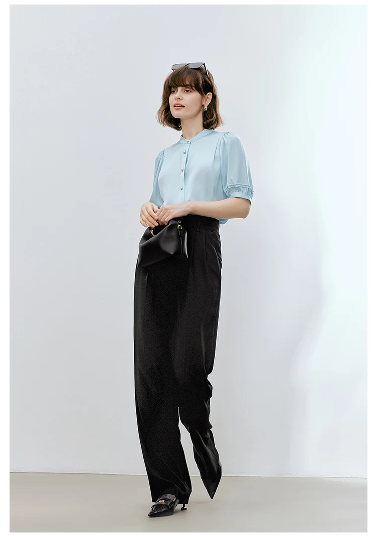 

Silk Women's Shirt - Cool, Light, Breathable Summer and Spring Top, Elegant and Casual, Fashionable Urban Wear for Women