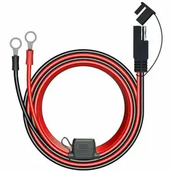 Câble de prise SAE pour chargeur et mainteneur de batterie, déconnexion rapide vers borne O, connecteurs SFP, 16AWG, SAE, 2 broches