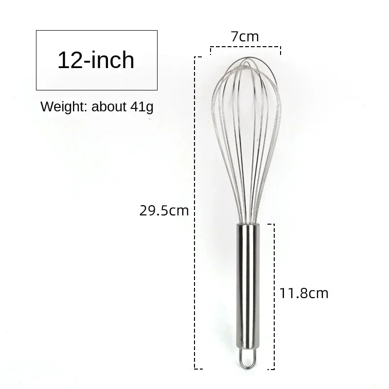 6/8/Zoll Edelstahl Ei Rühr ballon Schneebesen manuelle Eier schläger Mixer Küche Back utensilien Sahne Butter Schneebesen – Detail 10