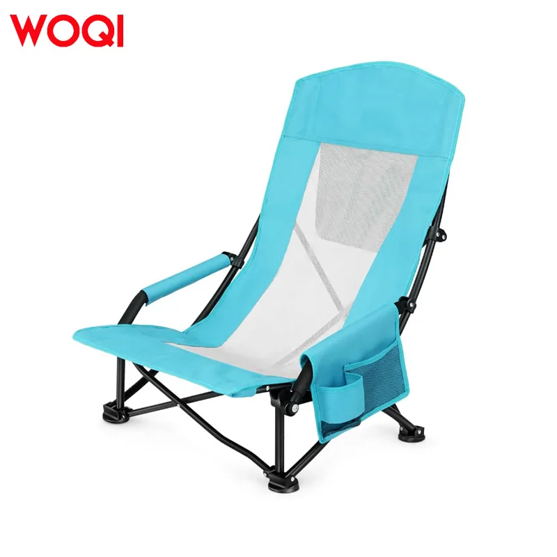 

WOQI Portable Folding Chair for Outdoor Activities for Beach Lounging Camping Fishing Made Oxford for Lunch Break Leisure