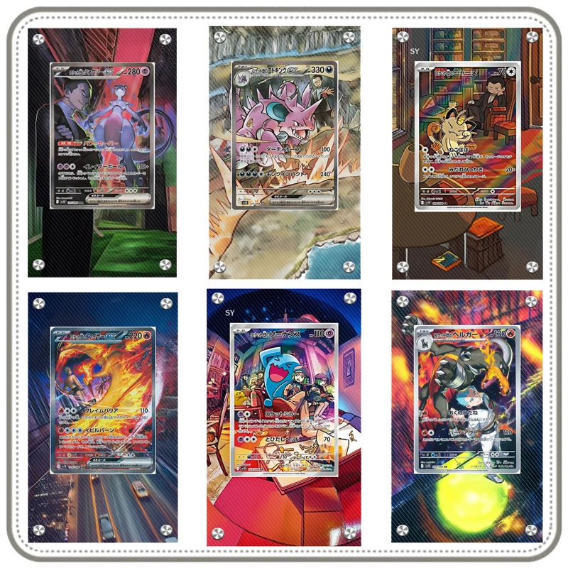 anime-pokemon-sv10-gloria-do-equipe-foguete-acrilico-estendido-arte-caso-de-exibicao-nidoking-mewtwo-pintura-estendida-preso-tijolo-presente