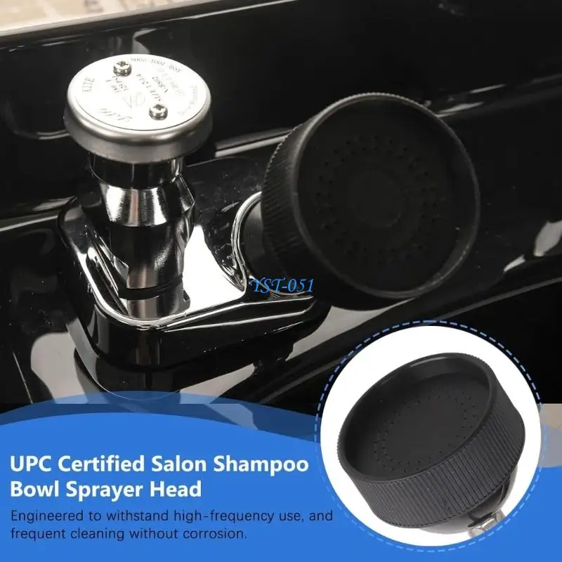 E15A Shampoo Bowl Sink Hose with Sprayer for Shampoo Bowl Faucet Vacuum Breaker