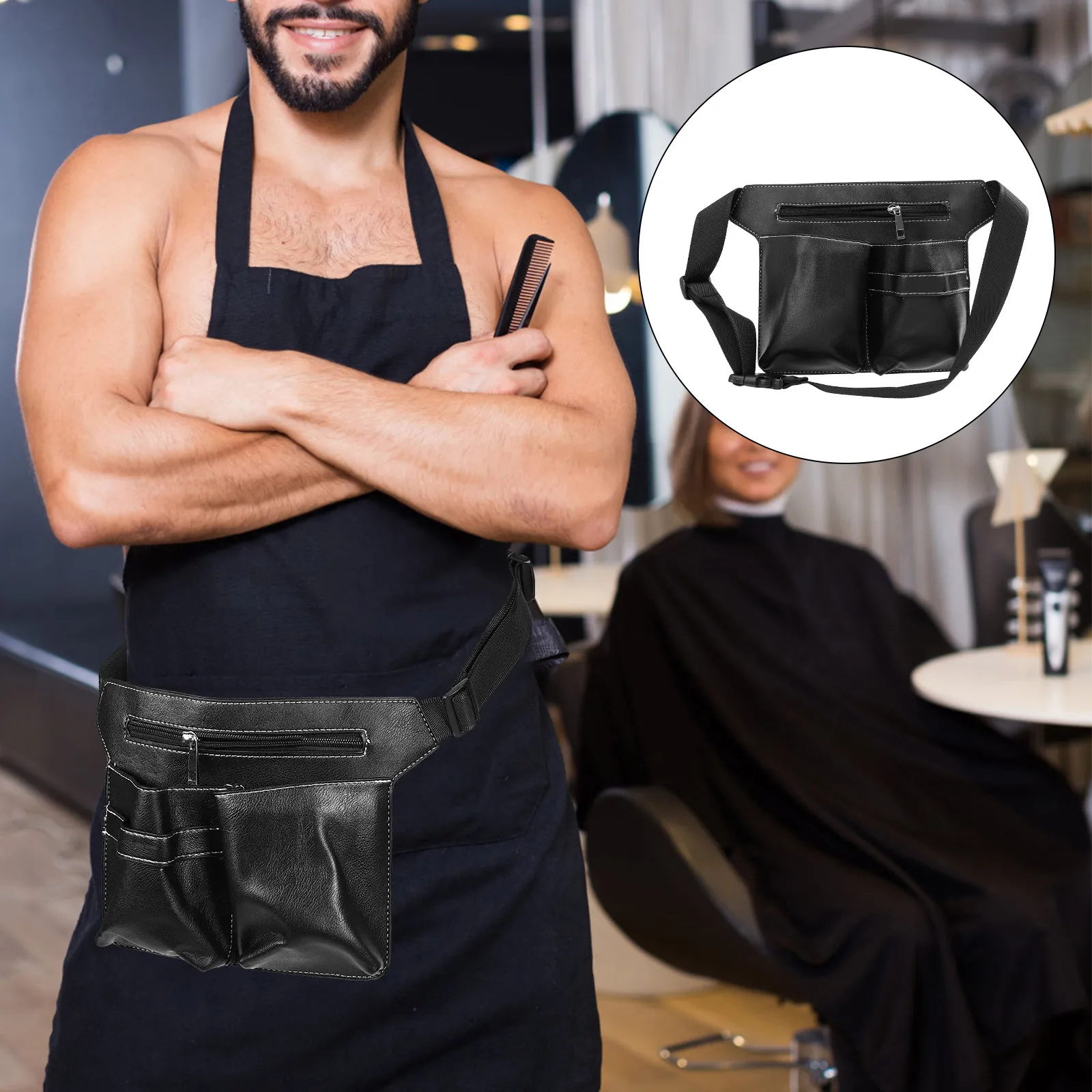 

Electric Hair Clipper Storage Pouch Adjustable Wrist Wrap For Scissors Trimmer Shaver Tools Styling Tools Storage Pouch