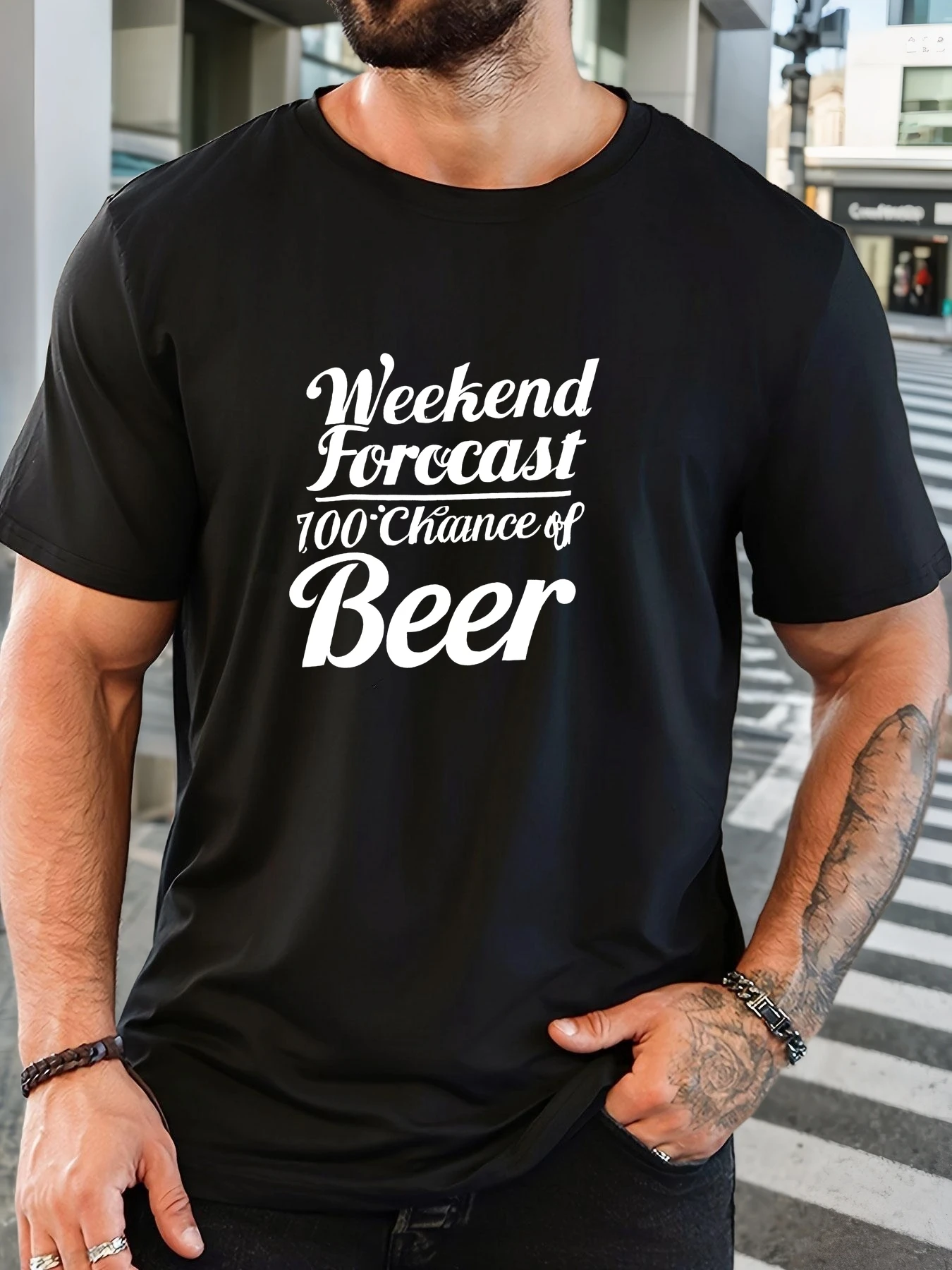

2025 Summer Men's Cotton Oversized Tee English Letter Graphic Print Trendy Casual Streetwear Short Sleeve Breathable Round Neck