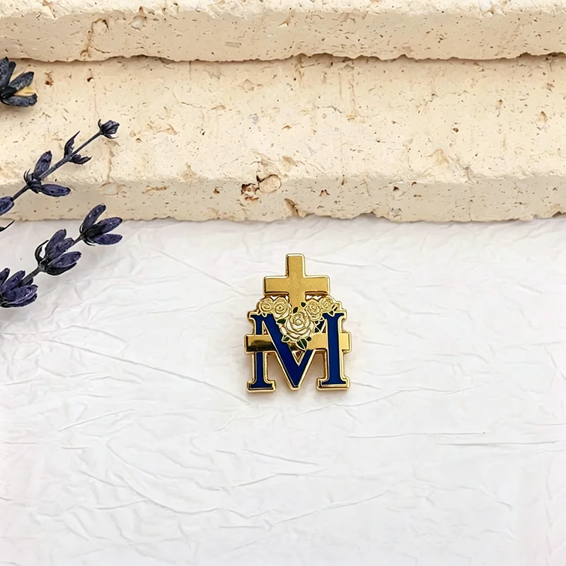Marian Miraculous Medal Lapel Pin for Backpack Jacket or Hat Christian Religious Spiritual Catholic Jewelry Gifts