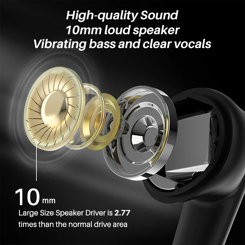 TOZO G1 45ms écouteurs de jeu à faible latence reconditionnés écouteurs sans fil Bluetooth casque 20-40KHz son basse Gamie musique double Mode
