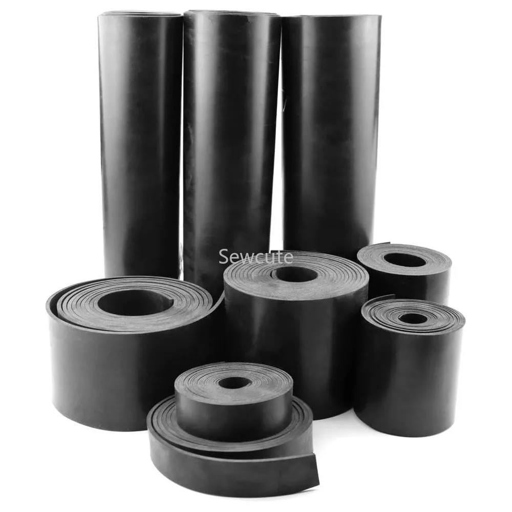 Neoprene Rubber Strips Rolls Solid Rubber Sheet for DIY Gasket Warehouse Pads Seals Weather Stripping Crafts Flooring Supports