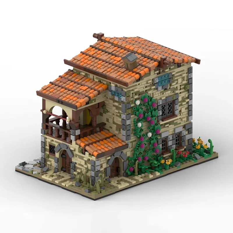 Moc Bausteine Altes Italienisches Haus Technologie Modulare Ziegel Modell Geschenke Weihnachten Spielzeug DIY Sets Montage