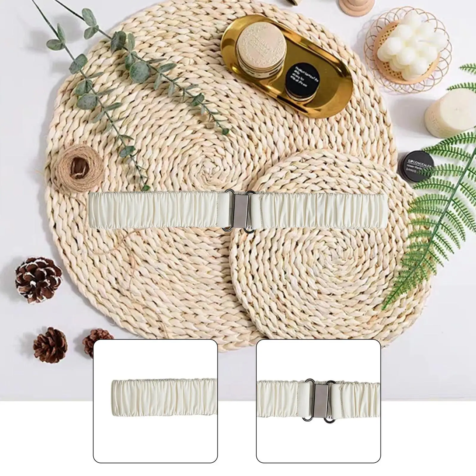 حزام خصر مرن للنساء متعدد الاستخدامات قابل للتمدد لسترة الشتاء الخارجية معطف منتفخ #5