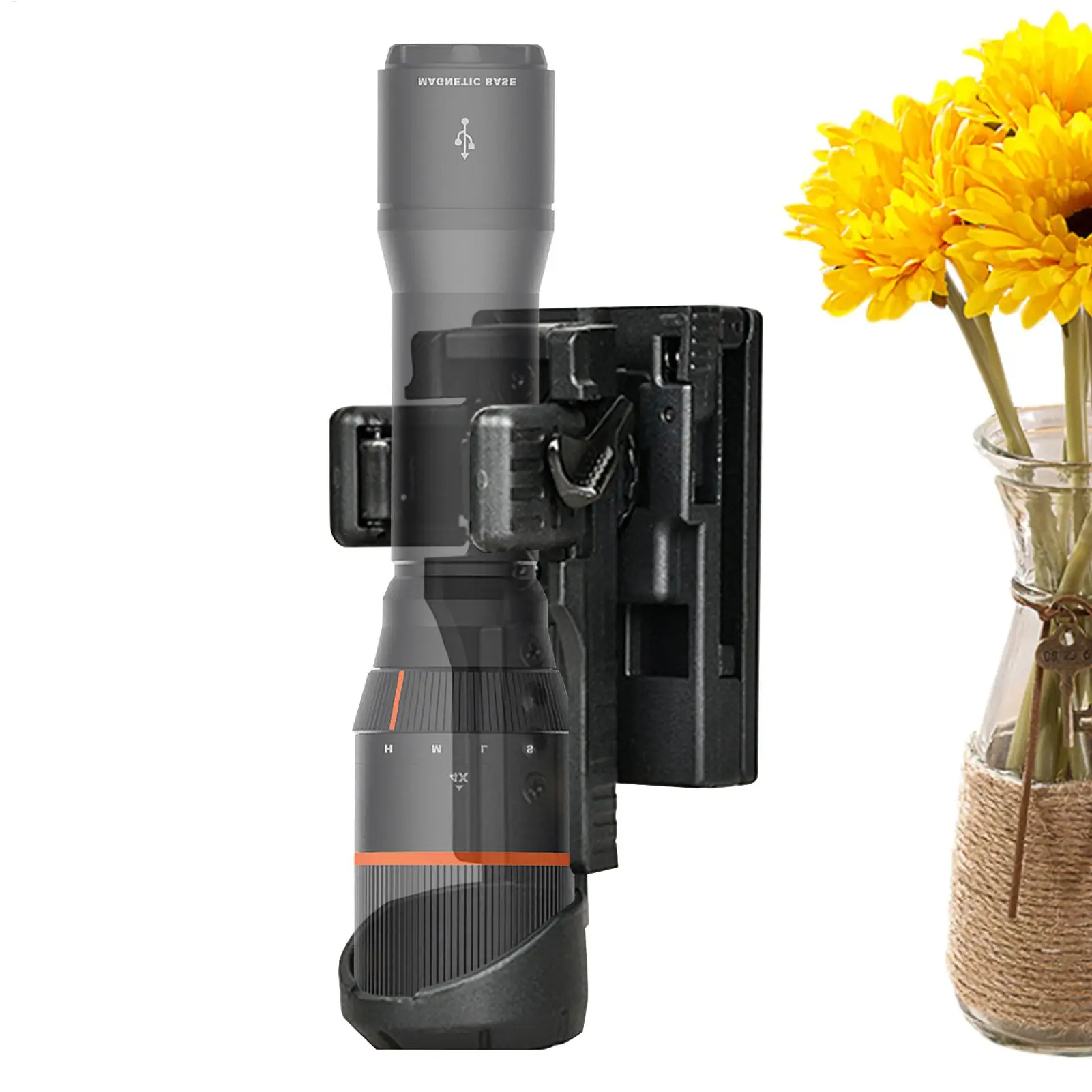 

Flashlight Holder For Belt Multipurpose Flashlight Carrier Gear Quick Release Flashlight Mount Light Carry Case Torch Holster