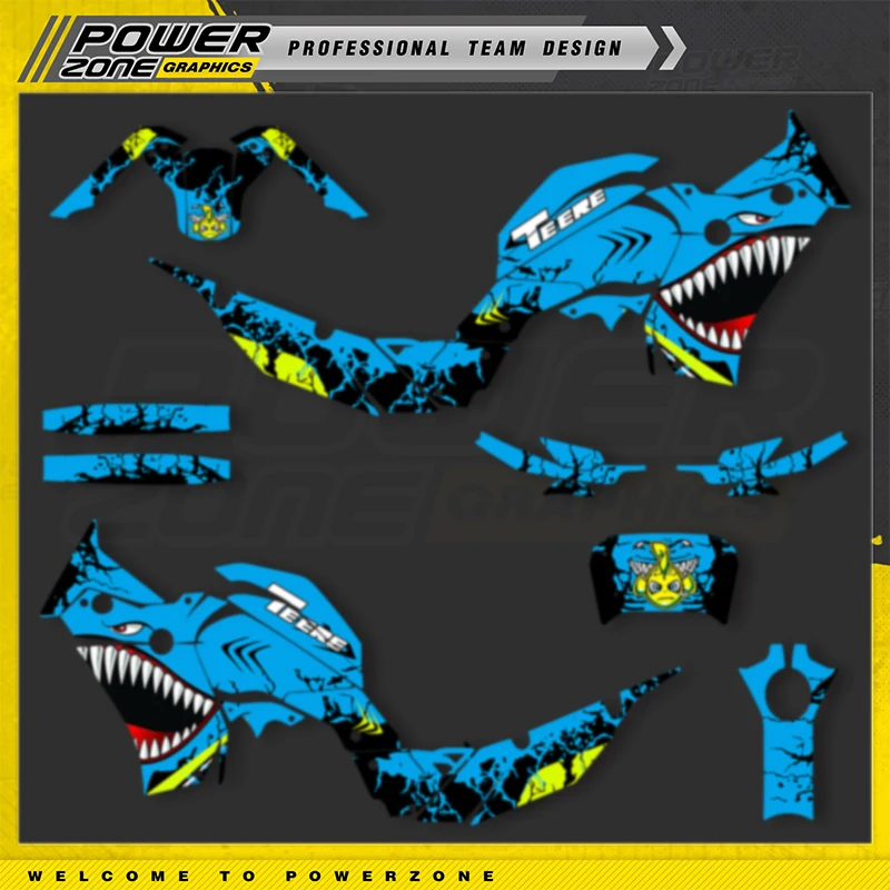 POWERZONE Custom Team Graphics Graphic Decals Sticker Kit DECO Dekor For YAMAHA T700 2018-2023 TENERE T700 Name Number 010