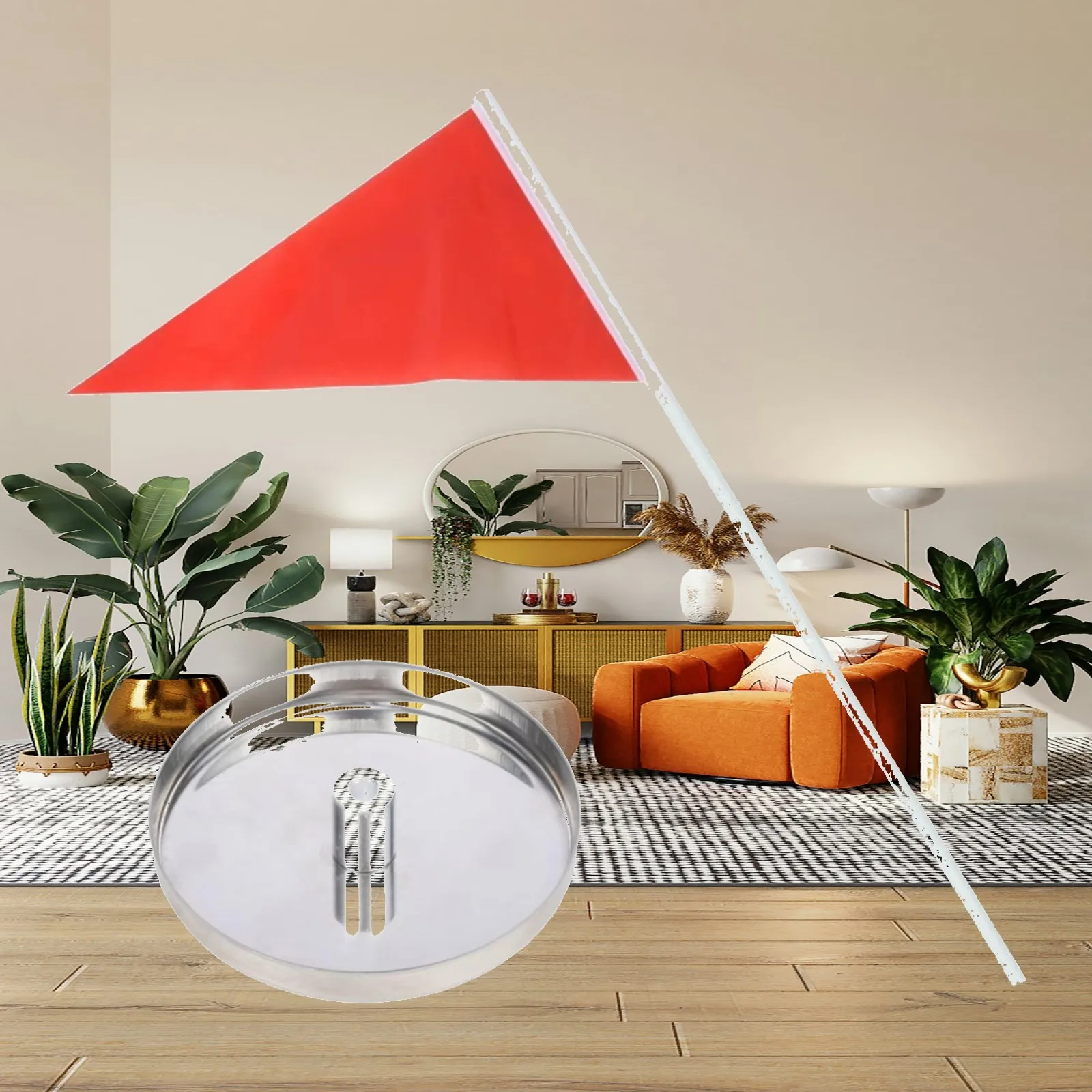 Durable Golf Practice Target Set with High Visibility Red Flag for Accurate Putting Drill