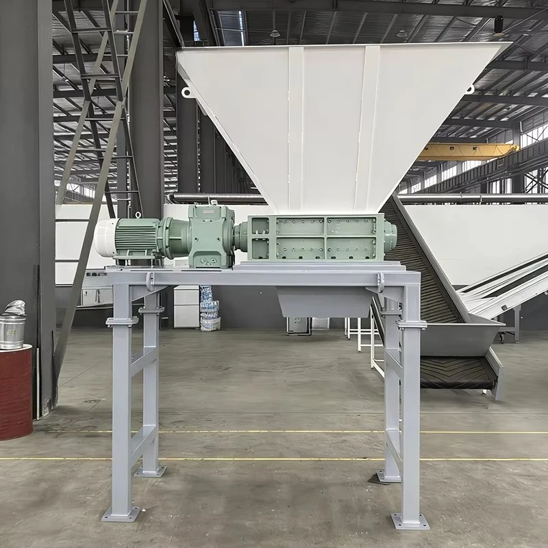 Low Speed High Double Shaft Shredder for Fruit & Vegetable Waste  Crusher for Composting & Biogas
