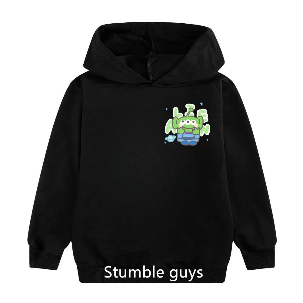 Felpa con cappuccio Toy Story per bambini Stile semplice da uomo Simpatico stampa monogramma per bambini Felpa con cappuccio Abiti oversize per