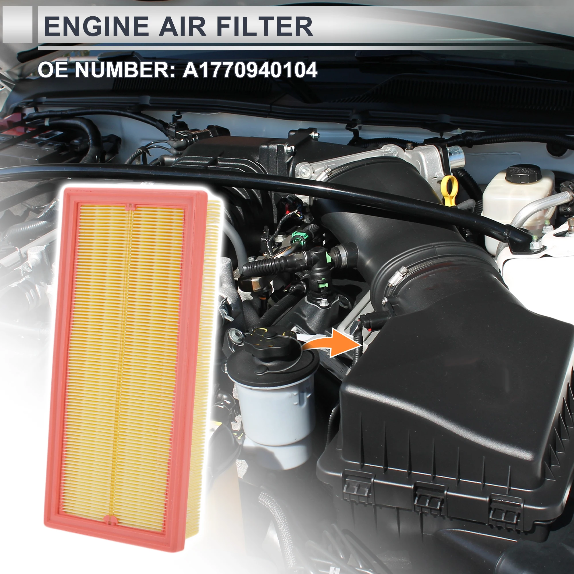 

Воздушный фильтр двигателя X Autohaux No A1770940104 для Mercedes-Benz G550 Base 4.0L V8 - Газ 19-24