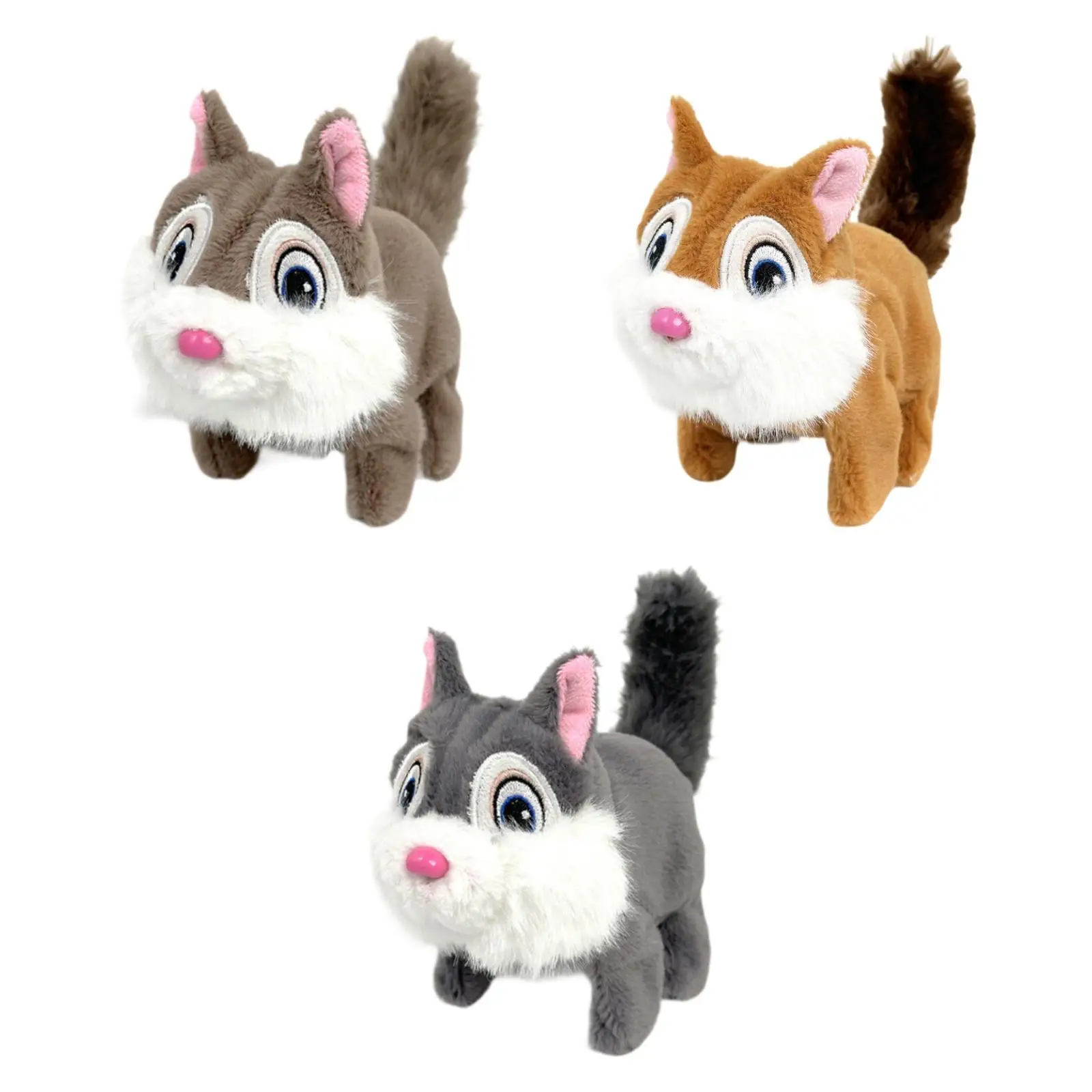 Juguete de peluche electrónico interactivo para mascotas, juguete para caminar para bebés, niños, cumpleaños