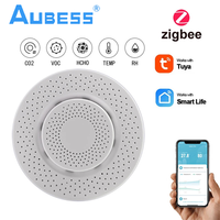 Zigbee Tuya 3.0 Air Quality Monitor Air Housekeeper 5 In 1 Formaldehyde VOC Co2 Temperature Humidity Detector Sensor Smart Home